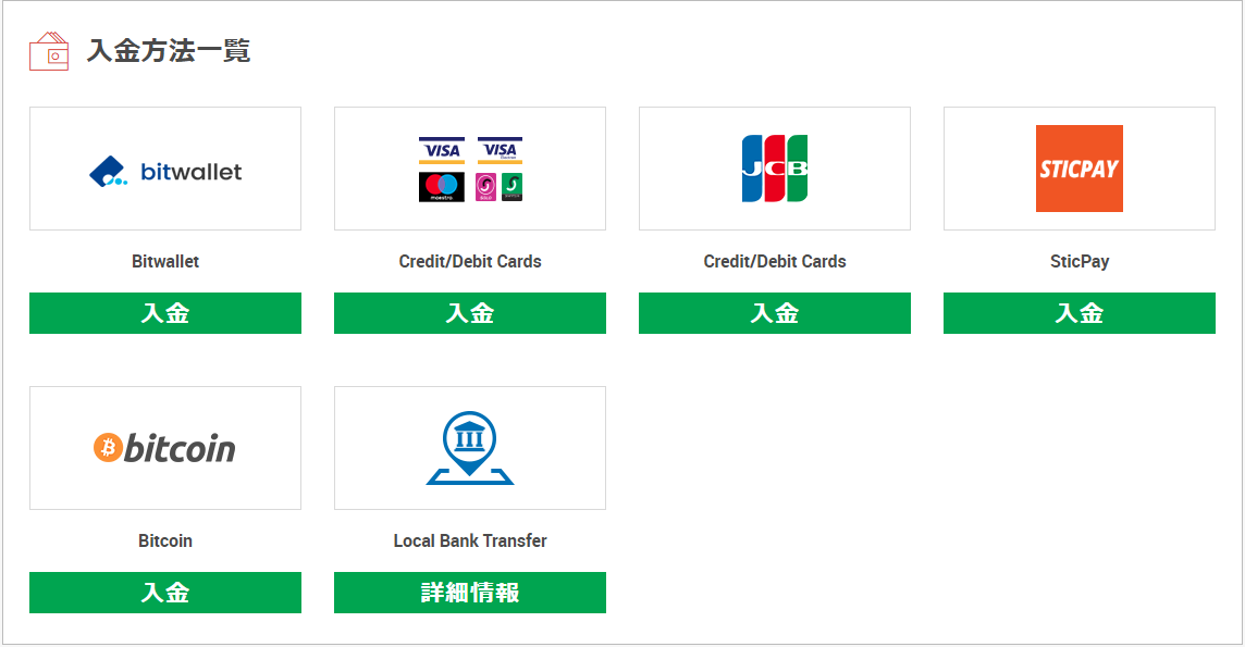 XM-deposit XM-入金方法一覧
